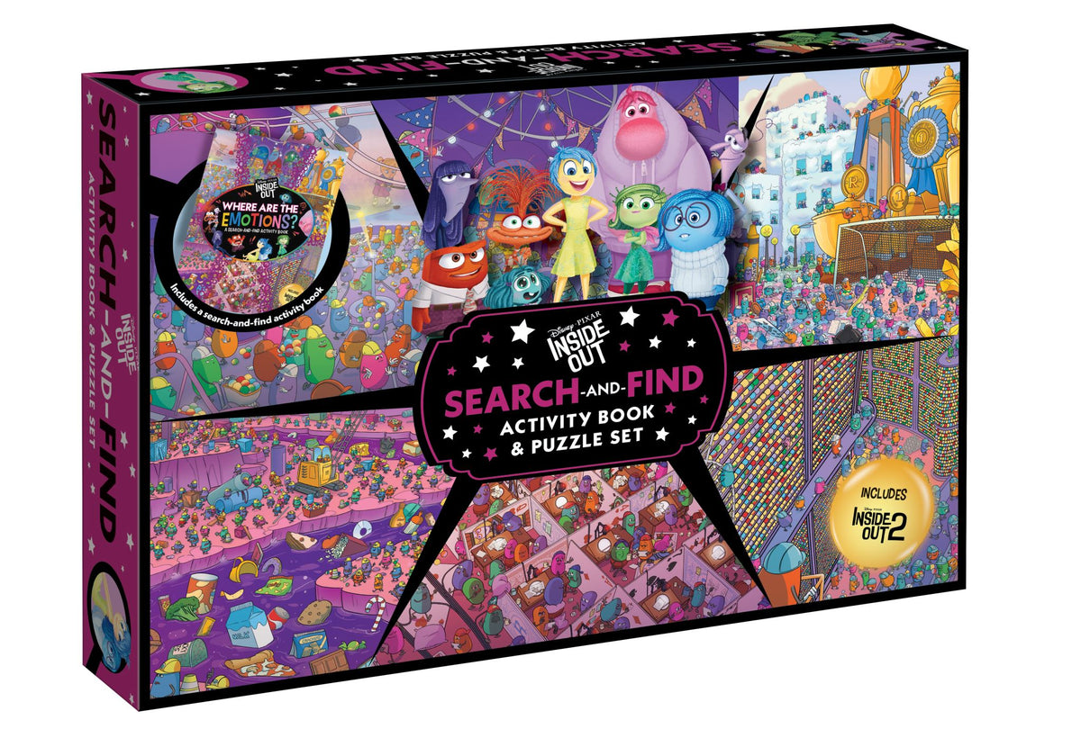 Inside Out 2: Search-and-Find Activity Book and Puzzle Set (Disney: 200 Pieces)