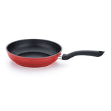 2-piece Fissler Cenit Red fry pan set (24/28cm) with nonstick coating, lightweight aluminum, and ergonomic handles for easy cooking.