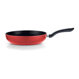 2Pce Fissler Cenit Red Fry Pan Set (24/28cm) featuring lightweight aluminum, nonstick coating, and ergonomic handle for versatile cooking.