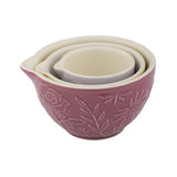 Set of 3 Mason Cash Meadow Measuring Cups with Daffodil pattern, perfect for precise baking and cooking measurements.