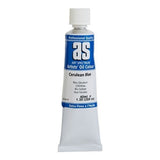 Artist Oil Paint tube in Cerulean Blue, 40ml, showcasing vibrant, lightfast pigment ideal for blending and bold artwork.