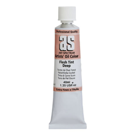 Artist Oil Paint tube in deep flesh tint, 40ml, perfect for realistic skin tones and vibrant portraits.