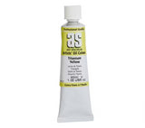Yellow artist oil paint in a 40ml tube, featuring rich pigments for vibrant, durable artwork that blends easily.