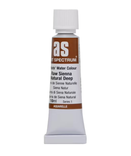 Lightfast 10ml Raw Sienna watercolour paint for vibrant, long-lasting artworks, perfect for mixing and tinting.