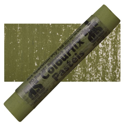 Soft Olive Green pastel stick from Art Spectrum's Colourfix range, perfect for blending with pastel papers and primers.