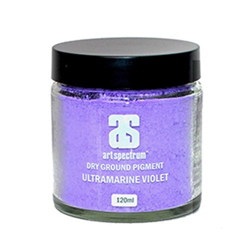 High-quality Art Spectrum dry ground pigment in Ultramarine Violet, ideal for creating handmade artist colors.