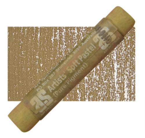 High-quality Raw Umber pastel stick, ideal for blending and layering, featuring vibrant, lightfast pigments for rich color application.