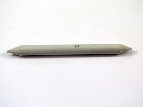 Solid double-ended pointed blending stumps made of soft grey paper felt, easily sharpened for precise blending.