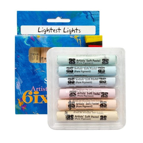 Artist Pastels Set containing 6 vibrant, triple-milled pastels in themed colors for smooth blending and application.