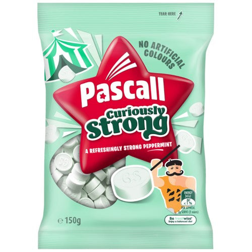 Pascall Curiously Strong Mints 150g ( 14 Pack )