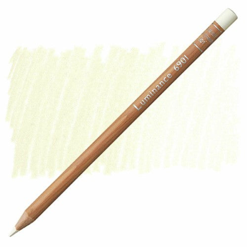 Pack of 3 Caran D’ache Luminance Buff Titanium pencils featuring creamy, lightfast leads for vibrant, detailed artwork.