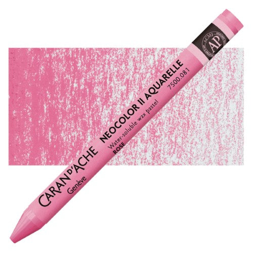 Pack of 10 Caran D’ache Neocolor II Pink crayons, known for vibrant color, creamy application, and excellent lightfastness.