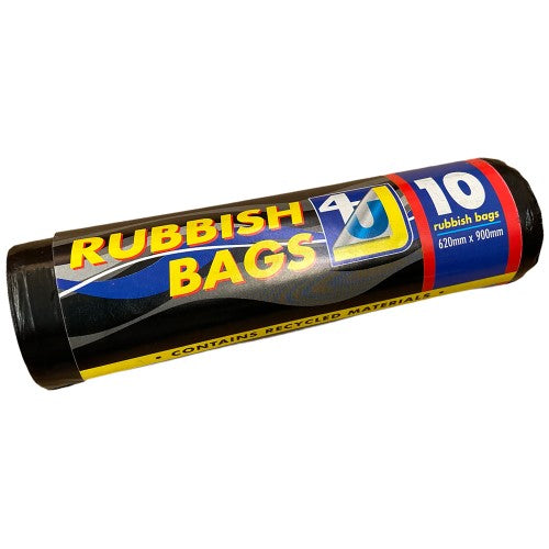 4U Rubbish Bag 620x900mm 10pk