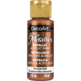 Acrylic paint in Venetian Gold, offering dazzling metallic shimmer for art, crafts, and home decor projects.