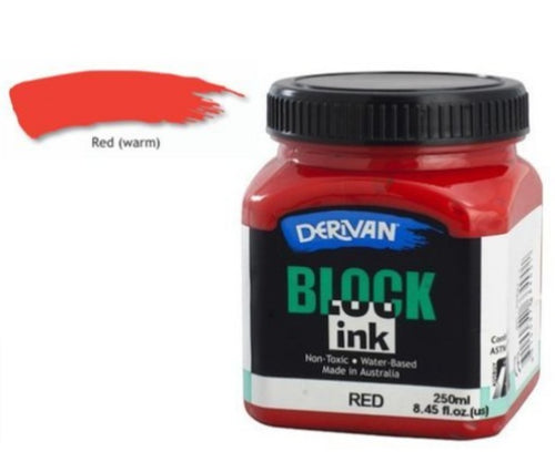 Ink - Derivan Block Ink 250ml Red