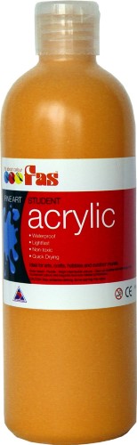 Acrylic Paint - Fas Student Acrylic 500ml Gold Oxide