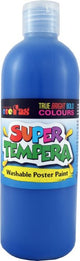 Fas Super Tempera 500ml in Brill Red, a vibrant, non-toxic paint for art projects that washes easily from fabrics.