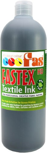 Heat Set Ink - Fas Textile Ink 1ltr Black