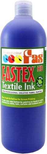 Vibrant 1ltr violet heat set textile ink for fabric screen printing, non-toxic and easy to use straight from the bottle.