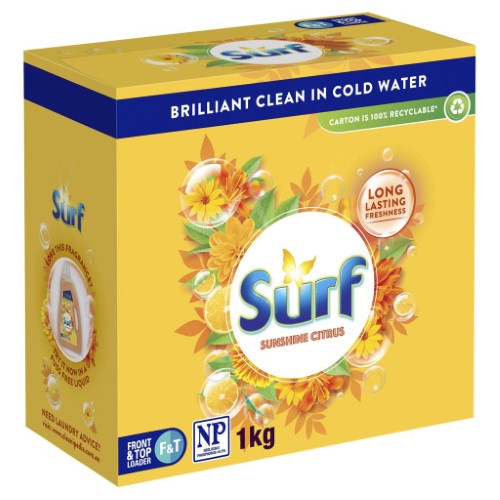 Surf Sunshine Citrus Laundry Powder 1kg ( 12 Pack )