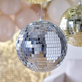 Gold Party Silver Disco Ball Medium