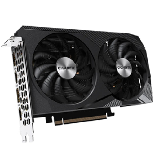 Gigabyte RTX 3060 graphics card with 8GB GDDR6, WINDFORCE 2X cooling, and Ampere architecture for immersive gaming.