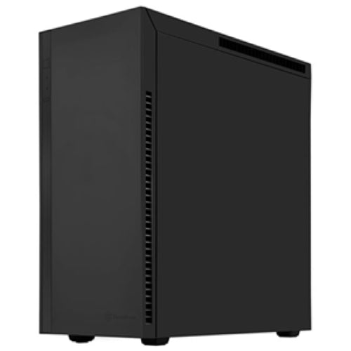 SilverStone KL07B-E tower case in black with noise-absorbing foam, USB 3.0 Type-C, and space for 15.3" GPUs.