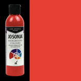 Vibrant Jo Sonja's Background Clear acrylic paint in Poppy, ideal for various surfaces and providing excellent one-coat coverage.