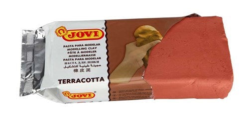 Jovi Air Hardening Clay 1000gm in terracotta, perfect for kids to shape and air dry without staining.