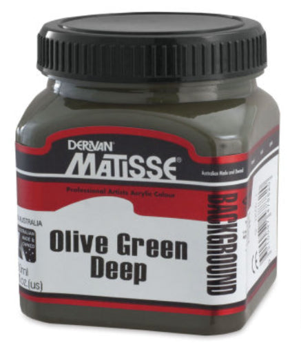 Acrylic Paint - Matisse Background 250ml Olive Green Dee