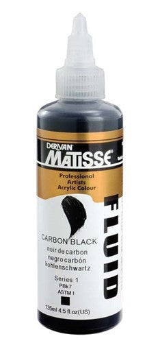 Acrylic Paint - Matisse Fluid 135ml Carbon Black