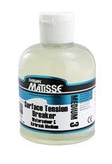 Matisse MM3 250ml Tension Breaker for improved flow and color penetration in acrylic paints on absorbent surfaces.