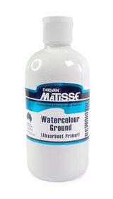 Bottle of Derivan Matisse Watercolour Ground 250ml for versatile watercolor painting on various surfaces.