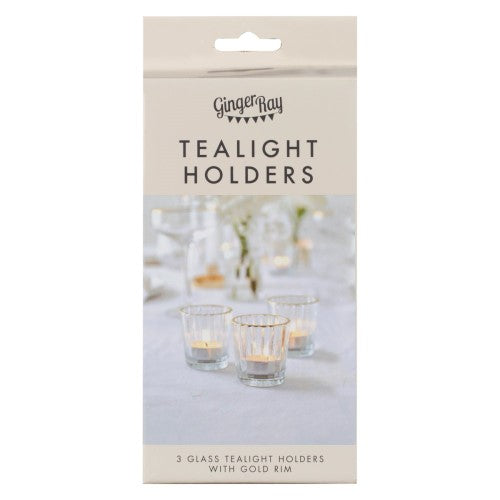 Modern Luxe Tealight Holders - Pack of 3