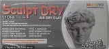 Mungyo Sculpt Dry Clay 1000g in stone color, perfect for sculpting, modeling, and crafting with a hard, air-dry finish.