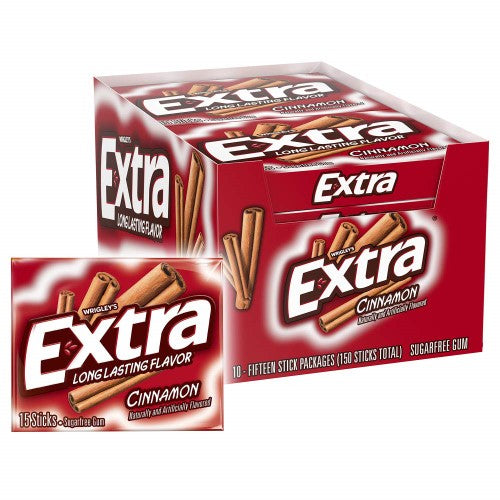 Wrigley’s Extra Cinnamon Gum 15’s ( 10 Pack )