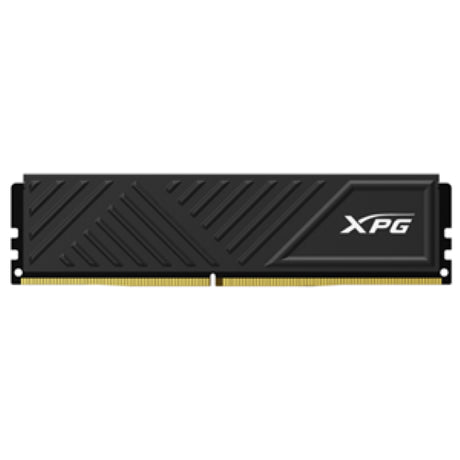 XPG Gammix D35 32GB DDR4 RAM in sleek black, designed for gamers with high-speed performance and low-profile heatsink.