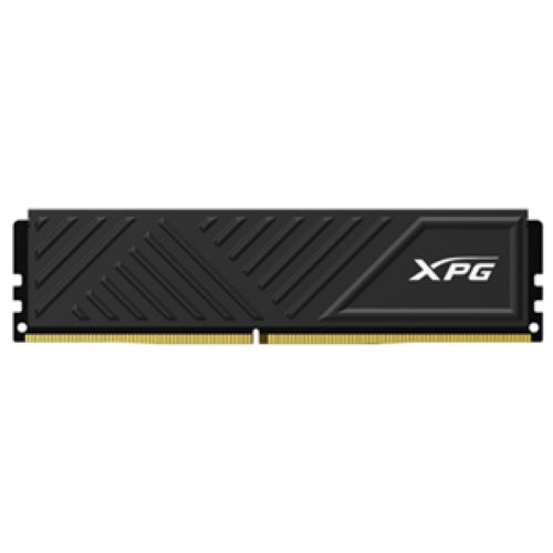 XPG Gammix D35 32GB DDR4 RAM in sleek black, designed for gamers with high-speed performance and low-profile heatsink.