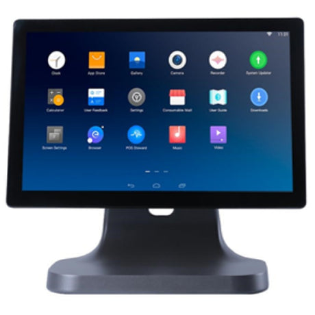 15.6" Sunmi T2s Lite POS terminal with octa-core processor, touch screen, and multiple connectivity options for retail use.