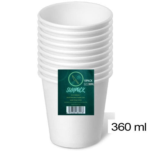 SunPack Paper Cup 360ml 10pk ( 24 Pack )