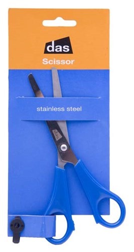 6-inch scissors with ergonomic grip and stainless steel blades for precision cutting in crafting and everyday tasks.
