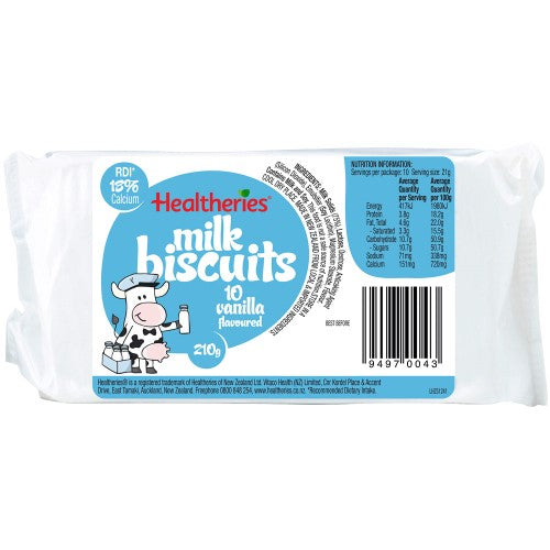 Healtheries Milk Biscuits Vanilla 210g
