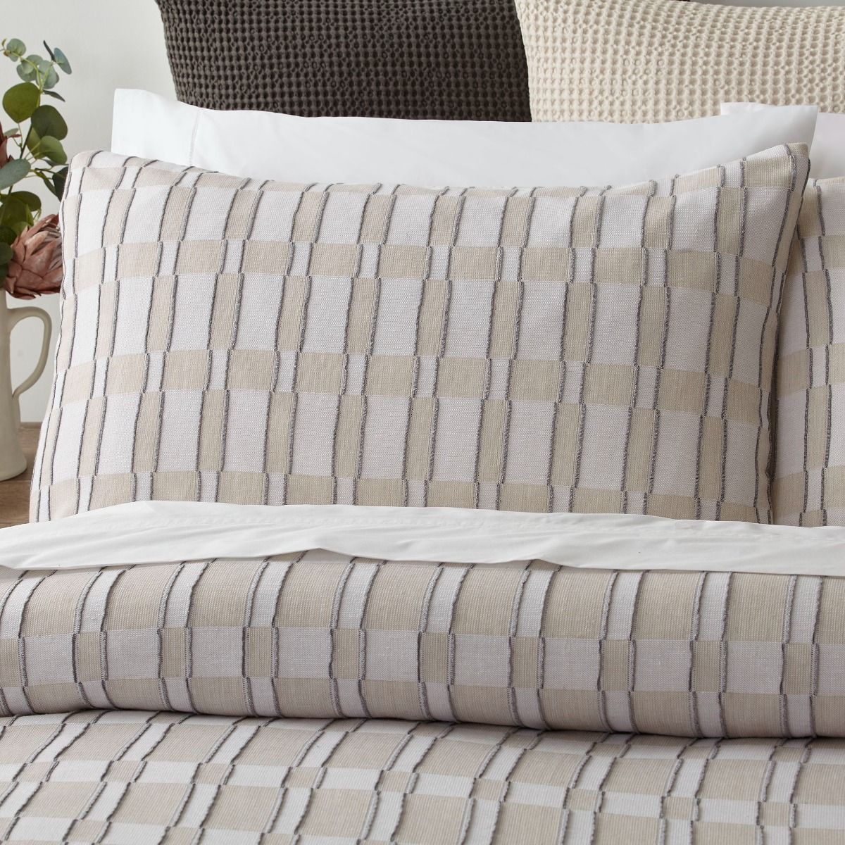 Iva Duvet Set - Beige - Super King - BAKSANA