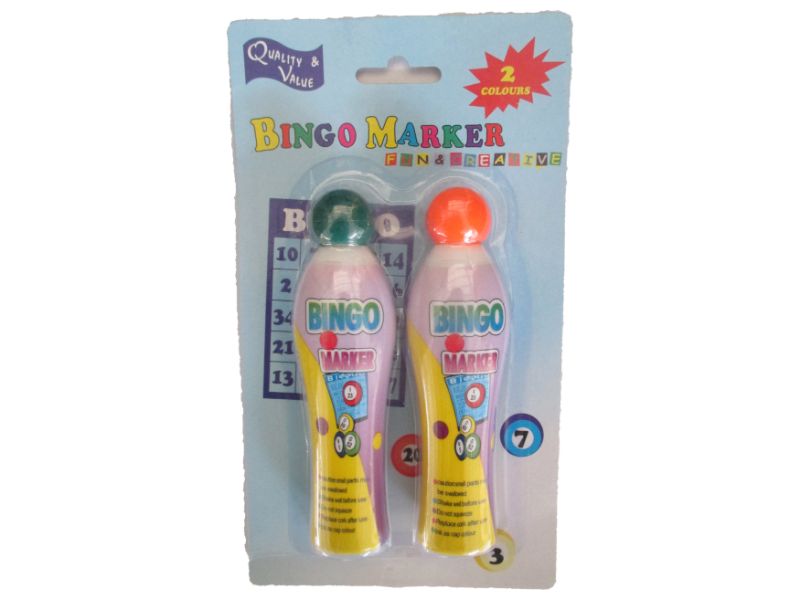BINGO MARKERS - GREEN/ORANGE  40ML (24pcs)