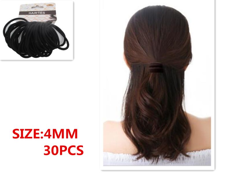 HAIR TIES - 4MM BLACK (360pcs)