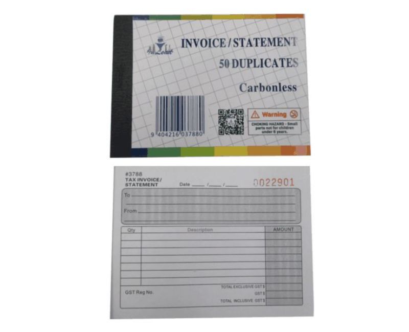 INVOICE BOOK - 100 PAGES (Set of 12)