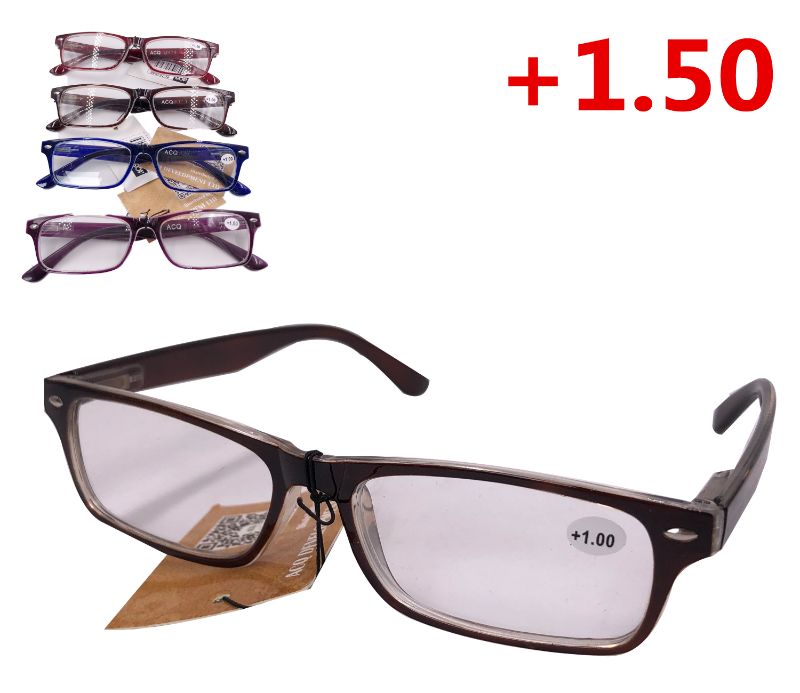 READING GLASSES - PLASTIC COLOR (+1.50)