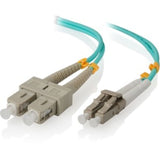 Alogic 1m LC-SC multi-mode duplex fibre cable, supporting 10Gbps, halogen-free, ideal for networking applications.