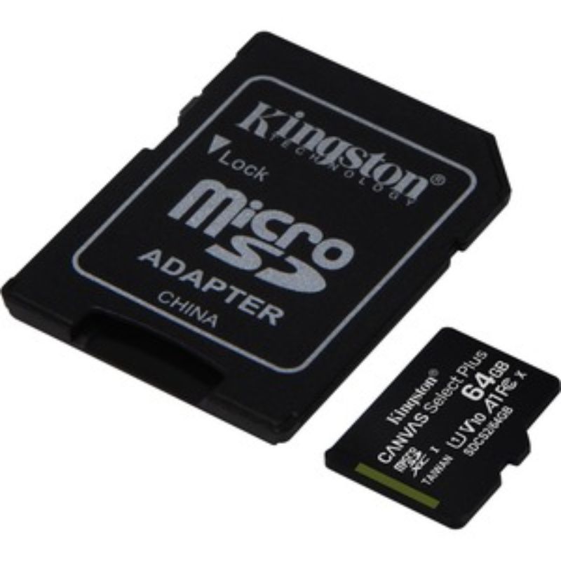 Kingston Canvas Select Plus 64 GB Class 10/UHS-I (U1) microSDXC - 100 MB/s Read