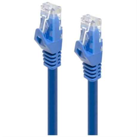 Alogic Blue CAT6 Network Cable - 0.3m for high-speed connections with gold-plated connectors and snagless design, perfect for networking.